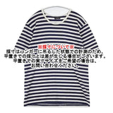 marimekko ボーダー ラウンドネック フィンランド製 コットン100％ 半袖Ｔシャツ カットソー ネイビー ホワイト レディース マリメッコ【中古】6-0627S△