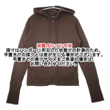 three dots カシミヤニット ジップアップ パーカー ブラウン レディース スリードッツ【中古】6-0722T∞