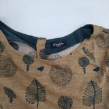 marble sud リーフ 刺繍 034f033154 ワンピース 起毛コットン チュニック キャメル レディース マーブルシュッド【中古】6-0722T∞