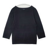 three dots カシミヤ セーター ニット ブラック レディース スリードッツ【中古】6-0722T∞