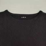 three dots カシミヤ セーター ニット ブラック レディース スリードッツ【中古】6-0722T∞