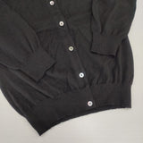 three dots カシミヤ ニット カーディガン ブラック レディース スリードッツ【中古】6-0722T∞