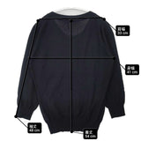 three dots カシミヤ ニット カーディガン ブラック レディース スリードッツ【中古】6-0722T∞