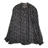 COUTURE'D ADAM スタンドカラーボタニカルペイズリーブラウス 定価42900円 シャツ 25AW ブラック レディース クチュールドアダム【中古】6-0320M♪