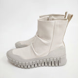 ecco GRUUV BOOTS ミッドカットブーツ 37 23.5cm 218313 ブーツ ベージュ レディース エコー【中古】6-0316G◎