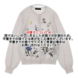 DAMA collection ビーズ装飾 ウールニット カーディガン グレー レディース ダーマコレクション【中古】6-0905T∞