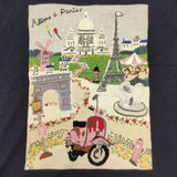 SOAGE ソアージュ パリ 刺繍 ウール サイズM セーター ニット ネイビー レディース【中古】6-0905T∞