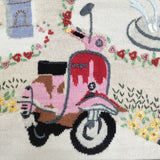 SOAGE ソアージュ パリ 刺繍 ウール サイズM セーター ニット ネイビー レディース【中古】6-0905T∞