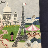 SOAGE ソアージュ パリ 刺繍 ウール サイズM セーター ニット ネイビー レディース【中古】6-0905T∞