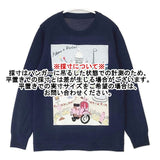 SOAGE ソアージュ パリ 刺繍 ウール サイズM セーター ニット ネイビー レディース【中古】6-0905T∞