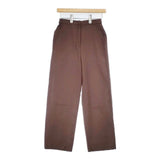 DES PRES ウールフランネル セミワイドパンツ サイズ32 パンツ ブラウン レディース デプレ【中古】6-0905T∞