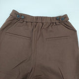 DES PRES ウールフランネル セミワイドパンツ サイズ32 パンツ ブラウン レディース デプレ【中古】6-0905T∞