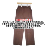 DES PRES ウールフランネル セミワイドパンツ サイズ32 パンツ ブラウン レディース デプレ【中古】6-0905T∞