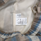MACPHEE フランネル チェック ウールイージー パンツ ベージュ オフホワイト レディース マカフィー【中古】6-0905T∞
