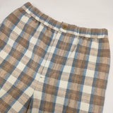 MACPHEE フランネル チェック ウールイージー パンツ ベージュ オフホワイト レディース マカフィー【中古】6-0905T∞