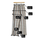 MACPHEE フランネル チェック ウールイージー パンツ ベージュ オフホワイト レディース マカフィー【中古】6-0905T∞
