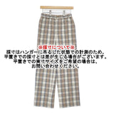 MACPHEE フランネル チェック ウールイージー パンツ ベージュ オフホワイト レディース マカフィー【中古】6-0905T∞