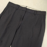 theory TESTRA 2B PINSTRIPE SUIT ピンストライプ スラックス サイズ4 パンツ ネイビー レディース セオリー【中古】6-0801G∞