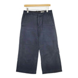 MARGARET HOWELL 578-6144005 COTTON LINEN TWILL TROUSERS コットンリネンパンツ 定価30800円 パンツ ネイビー レディース マーガレットハウエル【中古】6-0801G∞