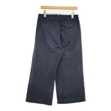 MARGARET HOWELL 578-6144005 COTTON LINEN TWILL TROUSERS コットンリネンパンツ 定価30800円 パンツ ネイビー レディース マーガレットハウエル【中古】6-0801G∞