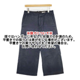 MARGARET HOWELL 578-6144005 COTTON LINEN TWILL TROUSERS コットンリネンパンツ 定価30800円 パンツ ネイビー レディース マーガレットハウエル【中古】6-0801G∞