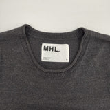 MHL. FADED COTTON WOOL KNIT コットンウールノースリーブニット 定価18700円 595-6261500 ベスト グレー レディース エムエイチエル【中古】6-0905T∞