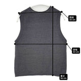 MHL. FADED COTTON WOOL KNIT コットンウールノースリーブニット 定価18700円 595-6261500 ベスト グレー レディース エムエイチエル【中古】6-0905T∞