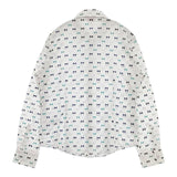 Brooks Brothers Red Fleece リボン総柄 コットン サイズ8 長袖シャツ ホワイト マルチカラー レディース ブルックスブラザーズレッドフリース【中古】6-0801M∞