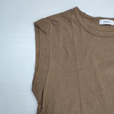 assiette A29-05148-02 ノースリーブ Ｔシャツ カットソー ブラウン レディース アシェット【中古】6-0617S∞