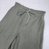 adam et Rope ナイロンドロストイージー パンツ カーキ レディース アダムエロペ【中古】6-0510M∞