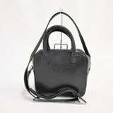 adam et Rope フェイクレザー ショルダーバッグ 2way トートバッグ ブラック レディース アダムエロペ【中古】6-0517G∞