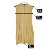 baserange ロング マキシ丈 Shaw Kaftan オーガニックコットン リブラップ ワンピース ベージュ系 レディース ベースレンジ【中古】6-0615S∞