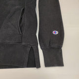 Champion CWSQ121 リバースウィーブ サイドポケット 裏起毛 パーカー ブラック ユニセックス チャンピオン【中古】6-0905T∞