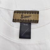 SISTERE セサミストリート 袖デザイン 半袖Ｔシャツ カットソー ホワイト レディース システレ【中古】6-0525S◎