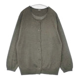 MARGARET HOWELL 589-2164002 コットン クルーネック SOFT COTTON サイズF カーディガン カーキ レディース マーガレットハウエル【中古】6-0905T∞