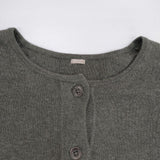 MARGARET HOWELL 589-2164002 コットン クルーネック SOFT COTTON サイズF カーディガン カーキ レディース マーガレットハウエル【中古】6-0905T∞