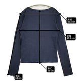 SLOBE IENA SAWAHOCO パーフェクトカットソー 長袖Ｔシャツ カットソー ロンＴ 25SS ネイビー レディース スローブイエナ【中古】6-0314M♪