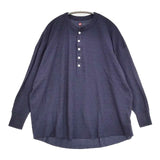 Hanes ワッフルヘンリーネックロングスリーブTシャツ HW4-C104 長袖Ｔシャツ カットソー ロンＴ ネイビー レディース ヘインズ【中古】6-0801M∞