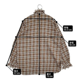 45R/45rpm インドうすネルのヘンリーカットワークシャツ 定価47300円 ブラウス シャツ ブラウン ホワイト レディース フォーティーファイブアールピーエム【中古】6-0523M∞
