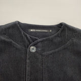 nicholson and nicholson DEAN 日本製 コーデュロイ ノーカラージャケット 濃紺 ネイビー レディース ニコルソンアンドニコルソン【中古】6-0905T∞