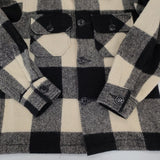 BEMIDJI woolen mills バッファローチェック キッズサイズ 10 アメリカ製 ジャケット ベージュ ブラック レディース ベミジ【中古】6-0905T∞
