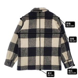 BEMIDJI woolen mills バッファローチェック キッズサイズ 10 アメリカ製 ジャケット ベージュ ブラック レディース ベミジ【中古】6-0905T∞