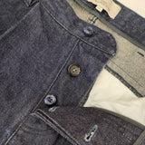 STUDIO NICHOLSON サイズ1 ポルトガル製 クロップド テーパード デニムパンツ ネイビー ユニセックス スタジオ ニコルソン【中古】6-0713G∞