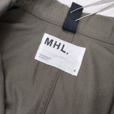 MHL. UNIFORM COTTON LINEN TWILL コートワンピース 595-2158502 コート カーキ レディース エムエイチエル【中古】6-0510M∞