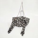 VERMEIL par iena PAPYRUS別注 オリジナルジャガードBAG 定価25300円 ショルダーバッグ グレージュ ブラック レディース ヴェルメイユパーイエナ【中古】6-0517G∞