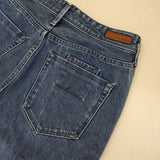 YANUK ×金子綾 ハイライズスリムテーパード サイズ25 57183507 デニムパンツ ブルー レディース ヤヌーク【中古】6-0713G∞