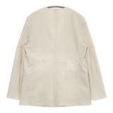 BALLSEY 未使用品 リネンレーヨンストレッチ ノーカラージャケット 定価35200円 ノーカラージャケット 24SS オフホワイト レディース ボールジー【中古】6-0520M∞