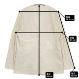BALLSEY 未使用品 リネンレーヨンストレッチ ノーカラージャケット 定価35200円 ノーカラージャケット 24SS オフホワイト レディース ボールジー【中古】6-0520M∞