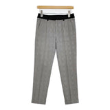 MICHEL KLEIN グレンチェック センタープレススラックス パンツ グレー レディース ミッシェルクラン【中古】6-0713G∞
