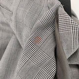 MICHEL KLEIN グレンチェック センタープレススラックス パンツ グレー レディース ミッシェルクラン【中古】6-0713G∞